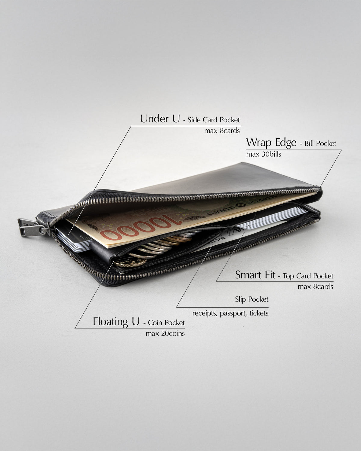 Hitoe® L-zip L - Liscio - v.2025