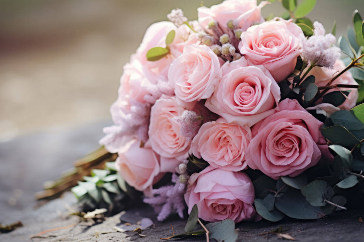 自然の恵みへの感謝と、命の循環を象徴する花束