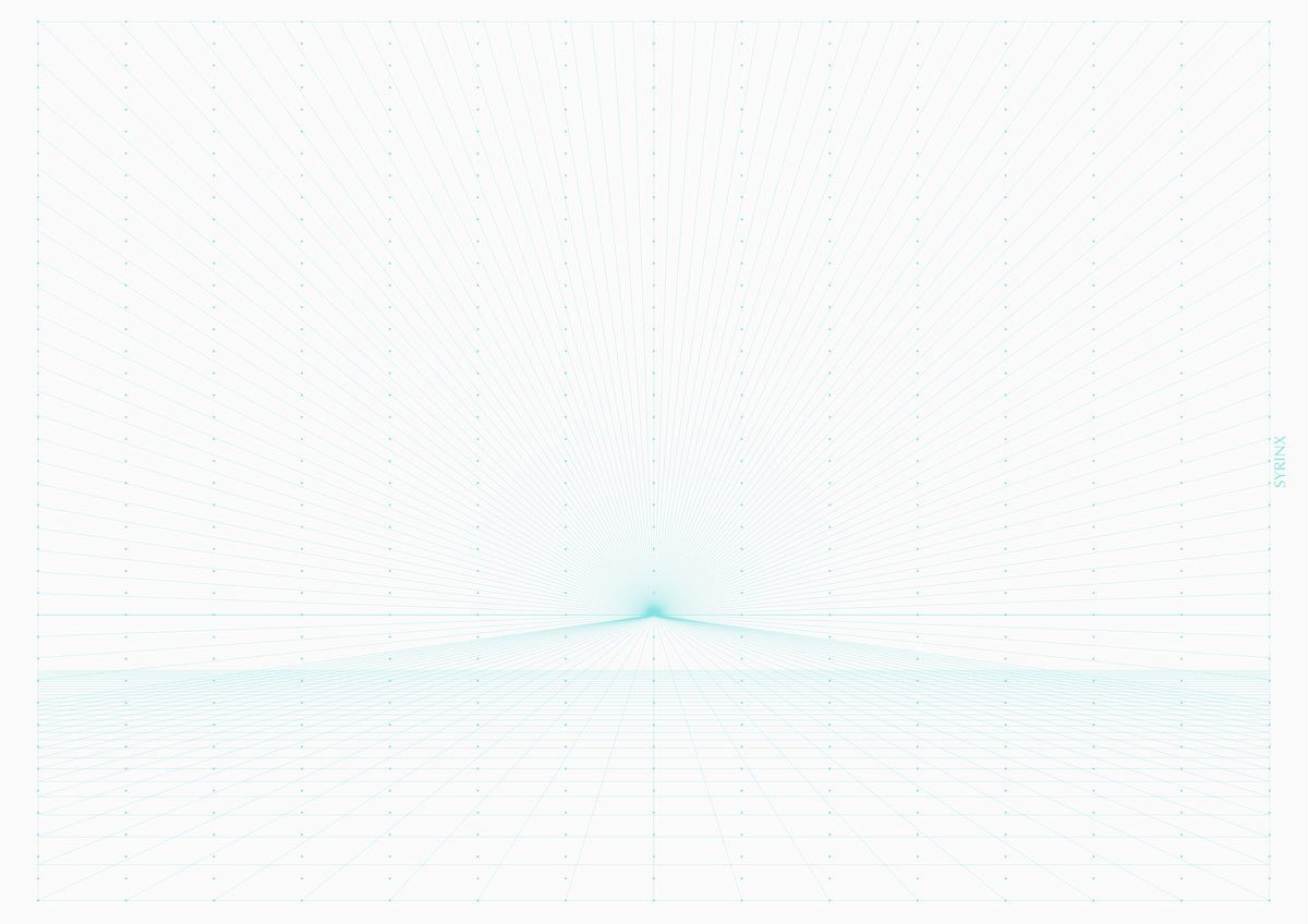 【無料】一点透視図テンプレート Light Blue
