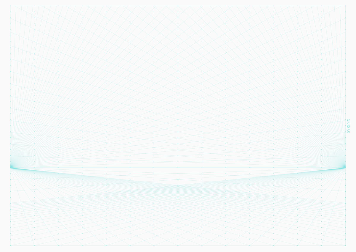 【無料】二点透視図テンプレート Light Blue