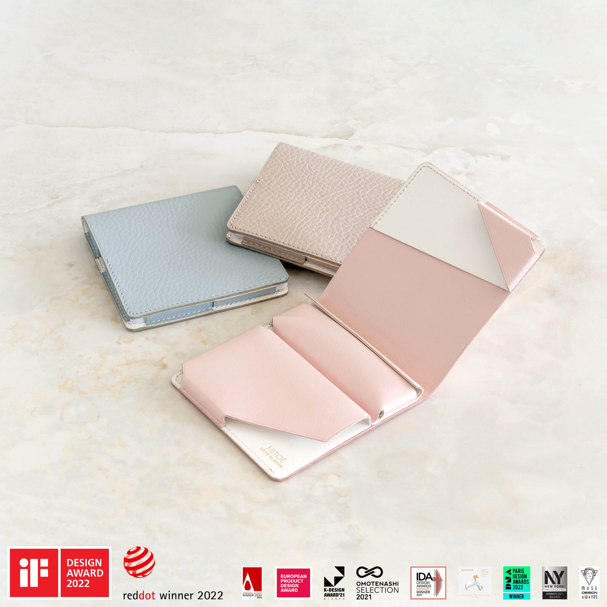 空気のように軽いミニ財布 Hitoe® Fold Aria - Ortensia - | 紫陽花の優しい色合い