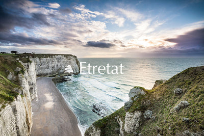 Cliffs of Etretat in Normandy, France