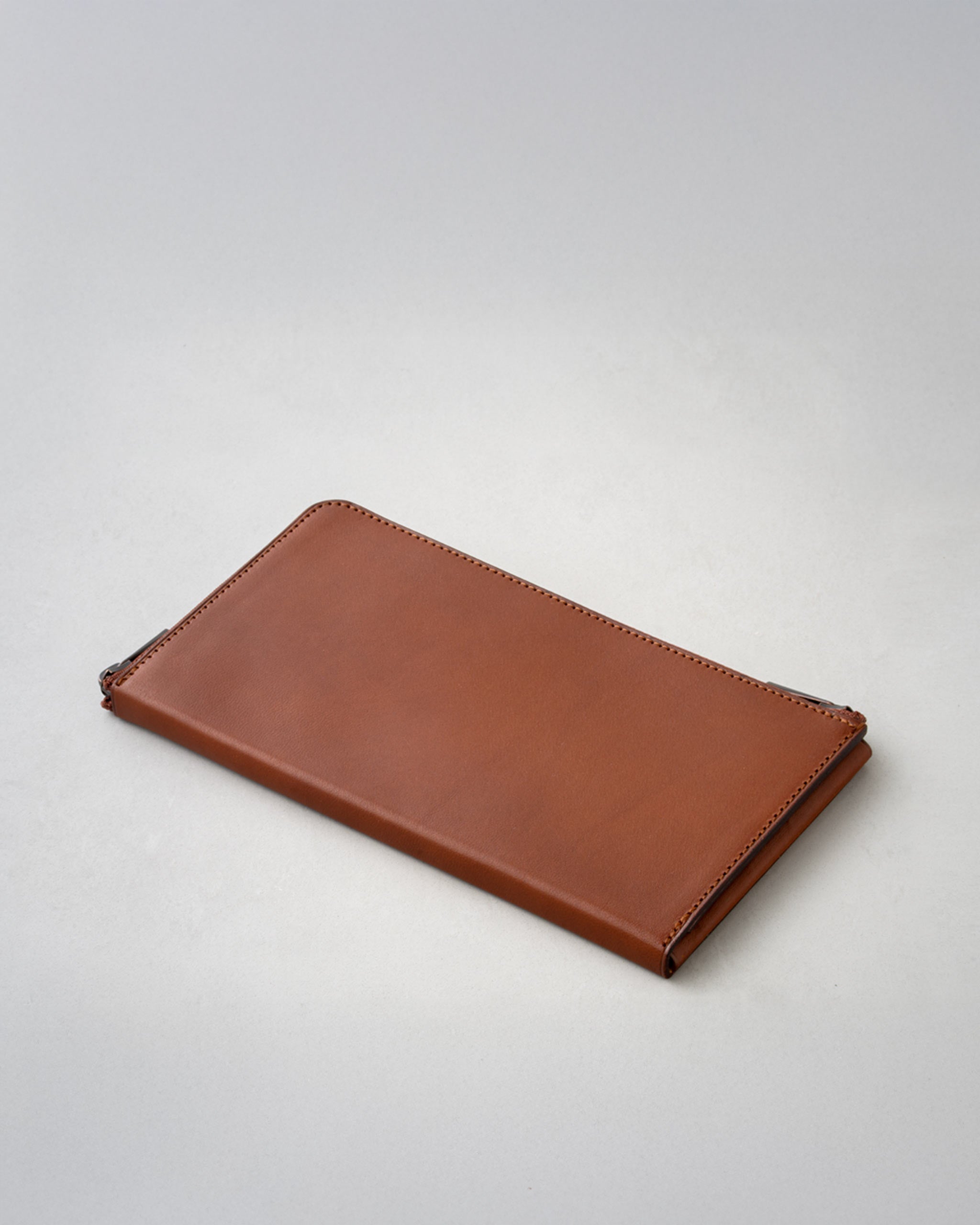 Small thin wallet Hitoe® L-zip L - Liscio - v.2025| Vacchetta