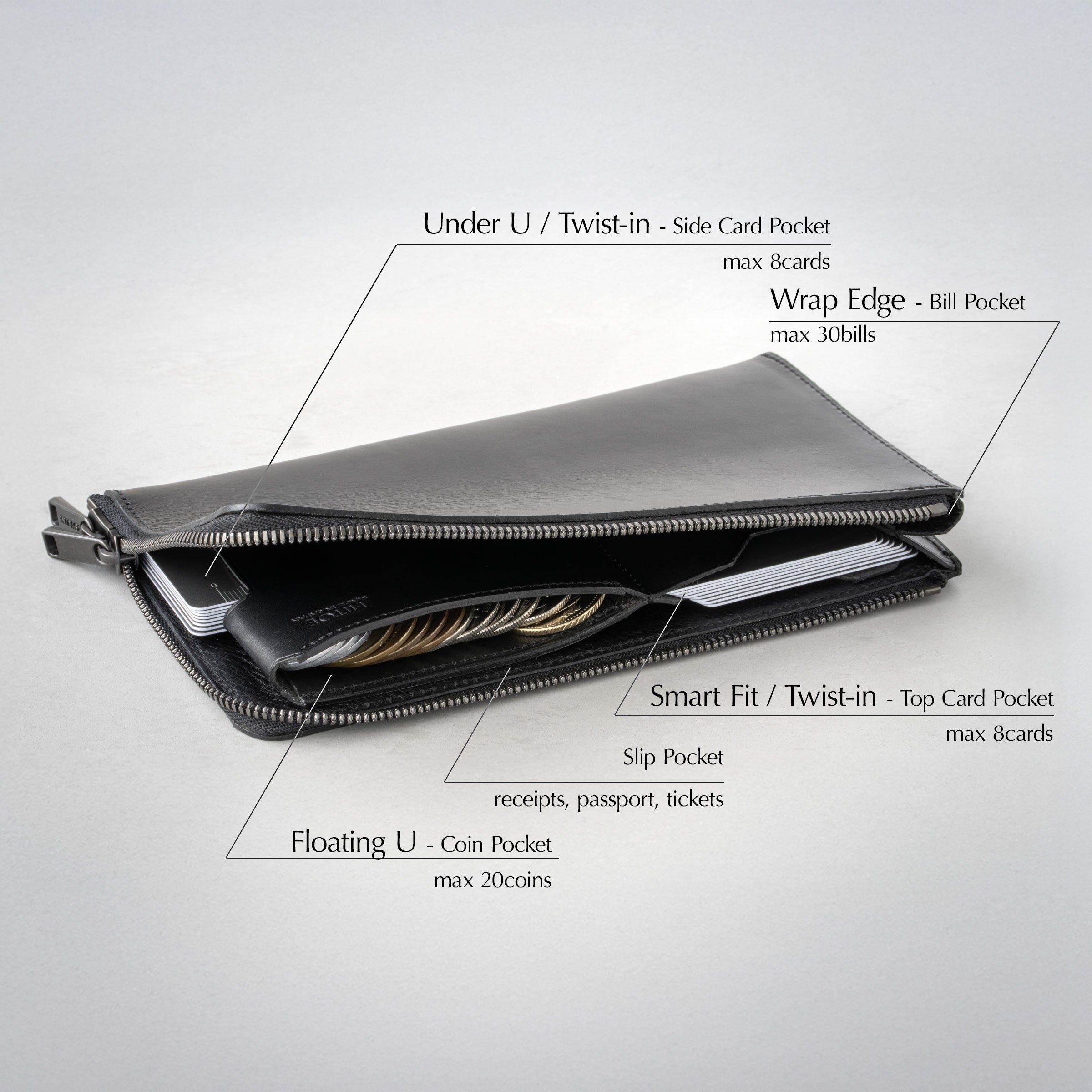 Hitoe® L-zip L - Liscio - v.2025