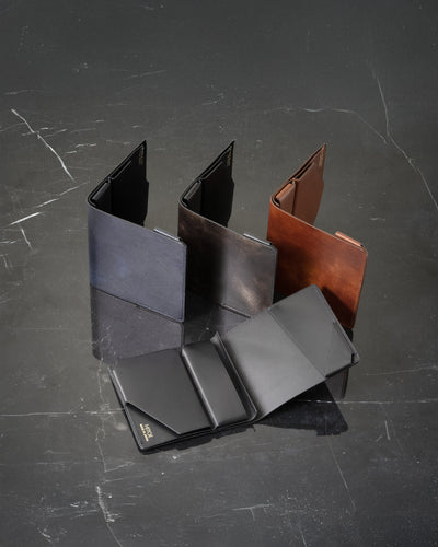 キャッシュレスに最適なミニ財布 |Hitoe® Fold Less- Museum -| 芸術的な濃淡の美