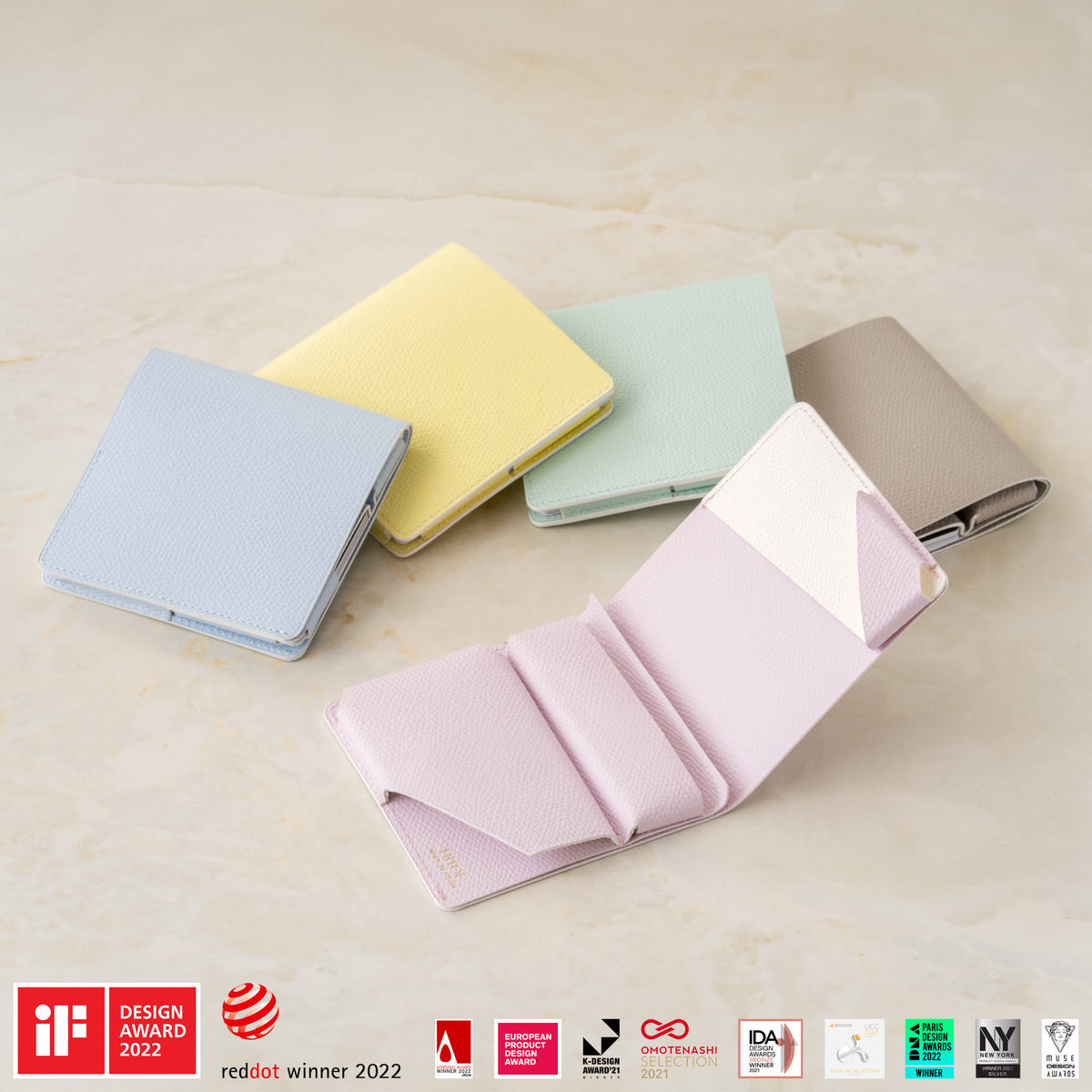 花束のような彩りのミニ財布 Hitoe® Fold Aria - Bouquet - – SYRINX